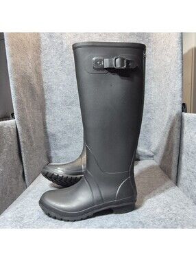 Igor Black Tall Rain Boots Women’s US 6 Waterproof Rubber Made in Spain
